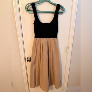 Vici Elegant Black and Tan dress